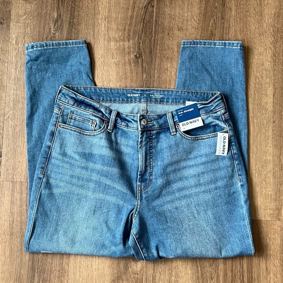 NEW Old Navy High-Waisted OG Straight Ankle Jeans Sz 14 - Picture 3 of 13